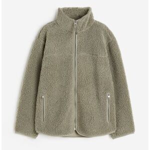 H&M Cozy Olive Sherpa Jacket